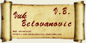 Vuk Belovanović vizit kartica